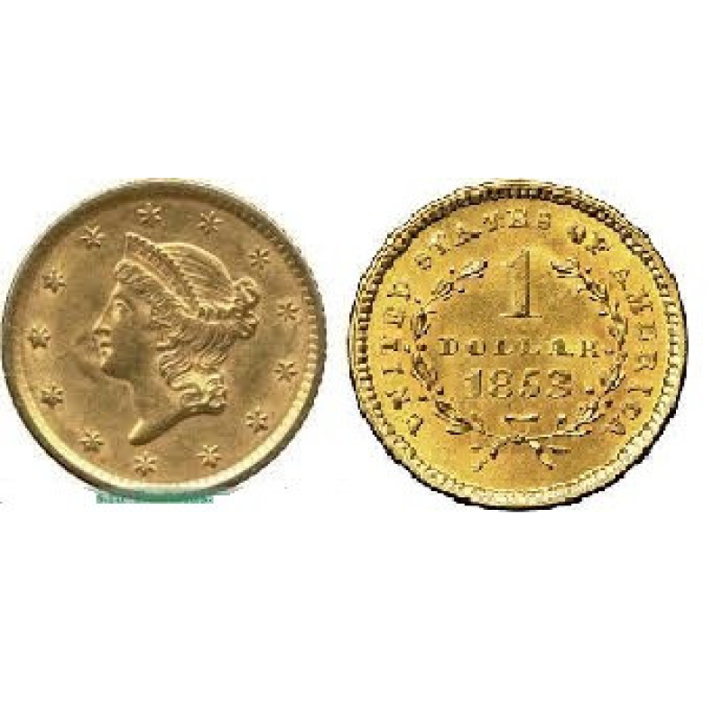 Монета 1 долар США 1853 рік, якісний сувенір.