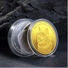 Криптова пам“ятна монета Wow DogeCoin, голд