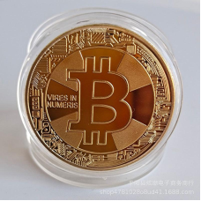 Bitcoin Сувенірна Монета удачі голд