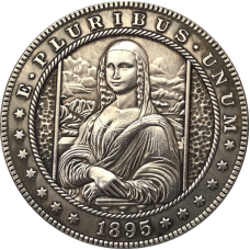 Монета сувенір, долар СШАang1895г Джоконда