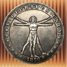 Монета сувенірна, долар США 1890 г VITRUVIAN
