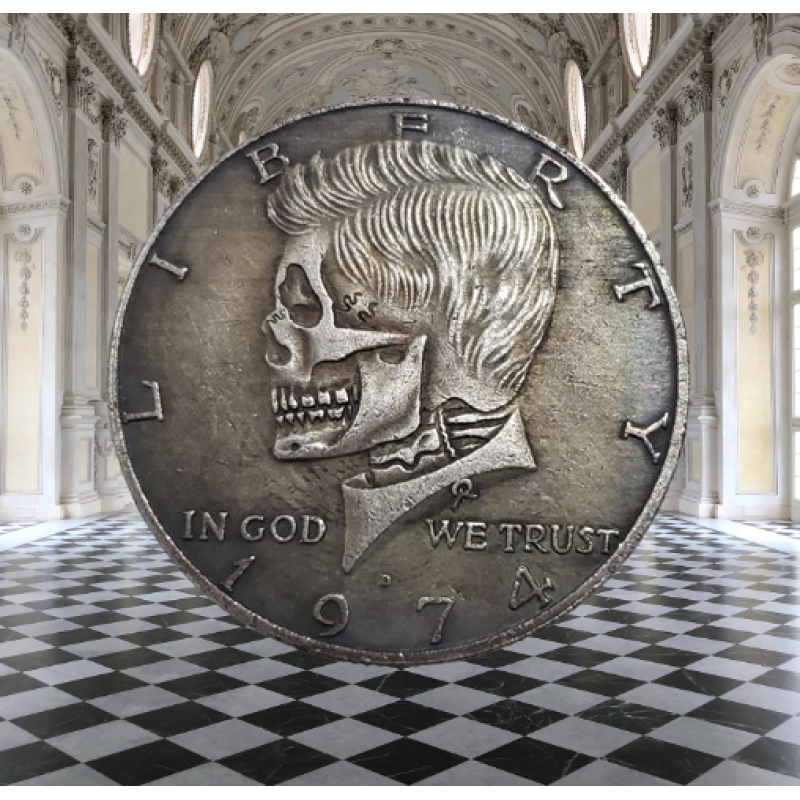Американська срібна монета 1/2 доллара 1974г (50 ЦЕНТІВ)
