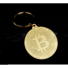 Брелок у формі монети Bitcoin Біткоїн голд