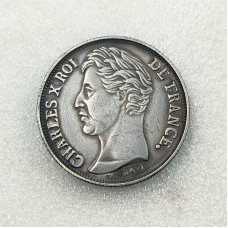 Сувенір монета 2мальма 1828 року Карл 10 Франція