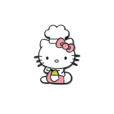 Брошка значок пін кошеня повар хеллоу киті Hello Kitty метал емаль Hello Kitty, мультяшна брошка піни