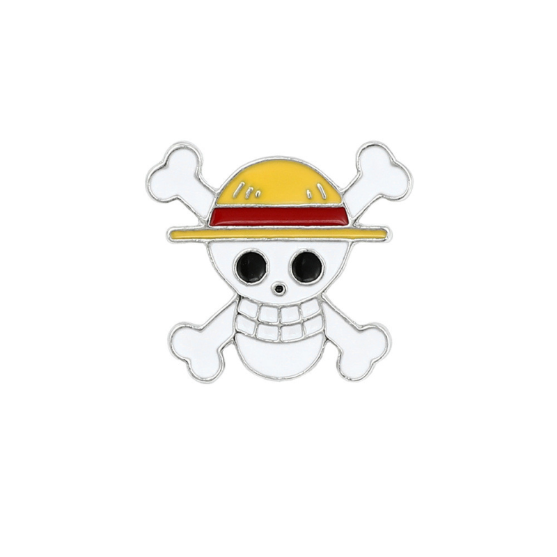 Значок, брош Череп і кістки, пін металевий Ван Пис One Piece