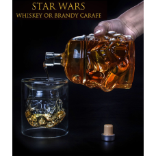 Гафін у формі шолома штурмовика з Зоряних Війн, графин + склянки Star Wars, для віскі, коньяку