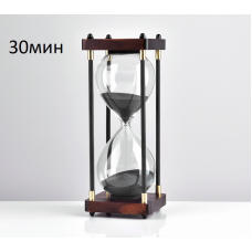 Пісочний годинник World Collection, Чорний пісок 30 хвилин, у високому стилі