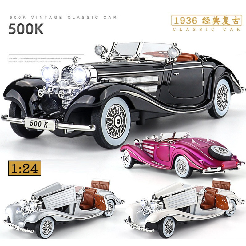 Модель класичний автомобіль ретро Mercedes-Benz 500K Special Roadster (1936) 1:24 (на підставці)