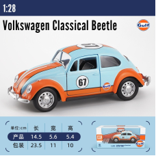 Автомодель Легкосплавна автомобіля Volkswagen Beetle РУК GULF No67 (розмір 1:28)