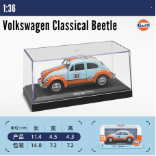 Автомодель Легкосплавна автомобіля Volkswagen Beetle РУК GULF No67 (розмір 1:36)