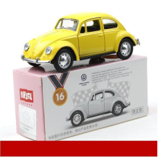 Автомодель Легкосплавна автомобіля Volkswagen Beetle РУК (розмір 1:38)
