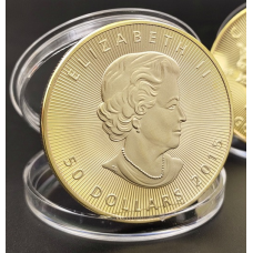 Сувенір монета 50 доларів, 2015 г Британська королева Кленовий лист Канада