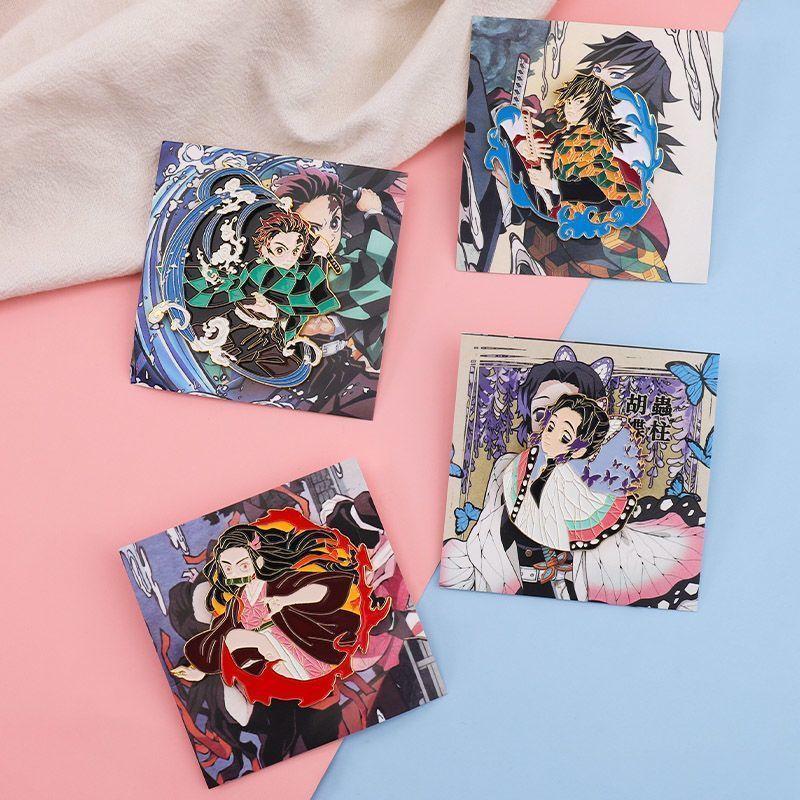 Значок аніме Kimetsu no Yaiba Demon Slayer, модна брошка Kimetsu no Yaiba Танджіро Незуко Метелик Ніндзя Томі