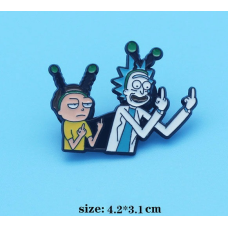 Значок пін Рік і Морті з мультфільму аніме Rick and Morty