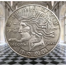 Монета сувенірна, долар США Hobo Coingram 1923 р. Горгона та орел. Coin American Morgan