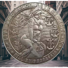 Монета сувенірна, долар США Hobo “Воново-морський флот“. Coin American Morgan