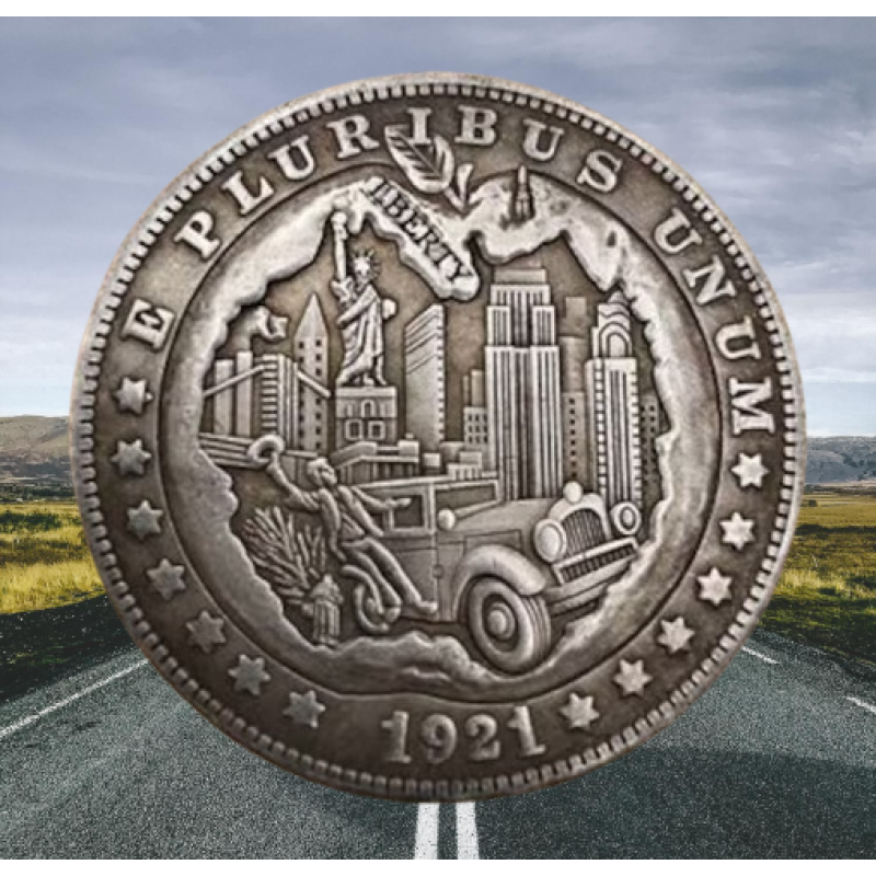 Сувенір монета долар США Банк 1921г Аль Капоне. Hobo Coin American Morgan