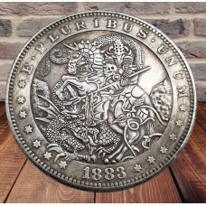 Сувенір монета долар СШАang 1883 г “Рицар-вбивця драконів“. Hobo Coin American Morgan