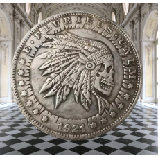 Сувенір монета долар США Банк 1921 р. “Череп Індського Водя“. Hobo Coin American Morgan