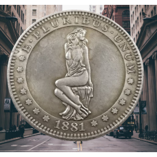 Сувенір монета долар США 1881р “Натурниця“. Hobo Coin American Morgan