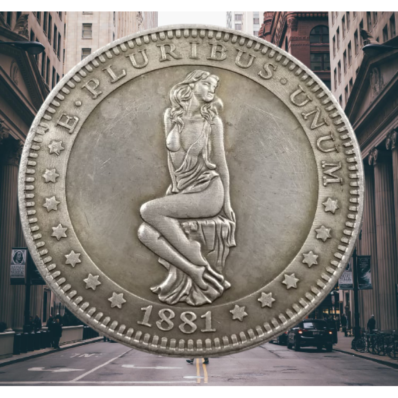 Сувенір монета долар США 1881р “Натурниця“. Hobo Coin American Morgan