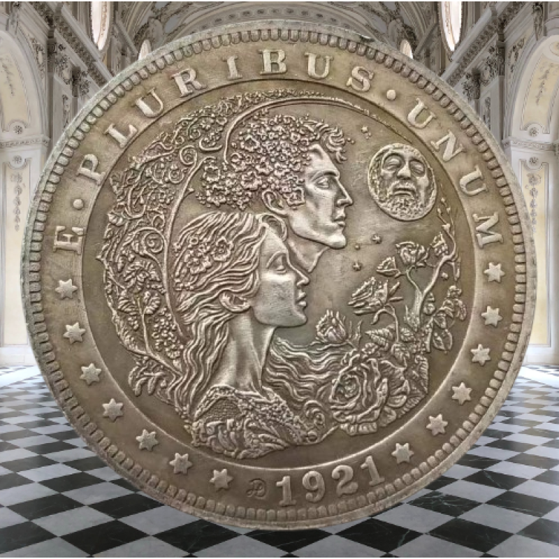 Сувенір монета долар США Банк 1921г “Старий Місяць“. Hobo Coin American Morgan