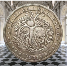 Сувенір монета долар США 1921 р. “Запретний плід“. Hobo Coin American Morgan