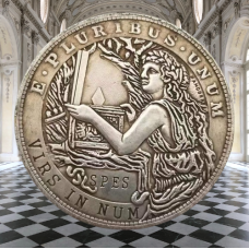 Сувенір монета долар США “Ящик Пандори“. Hobo Coin American Morgan