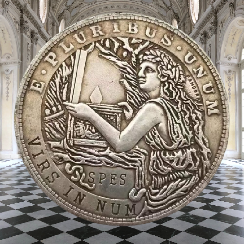 Сувенір монета долар США “Ящик Пандори“. Hobo Coin American Morgan