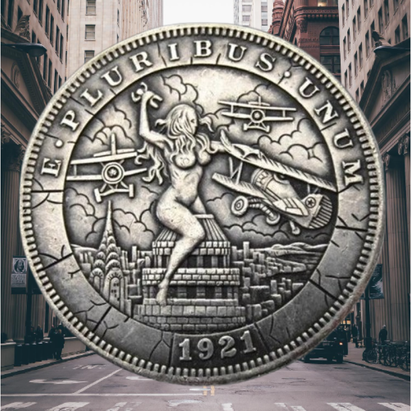 Сувенір монета долар СШАang 1881г “Він мій“. Hobo Coin American Morgan