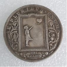 Монета сувенірна, долар США Hobo Coingred “Дівчинка з повітряною кулькою“. Coin American Morgan