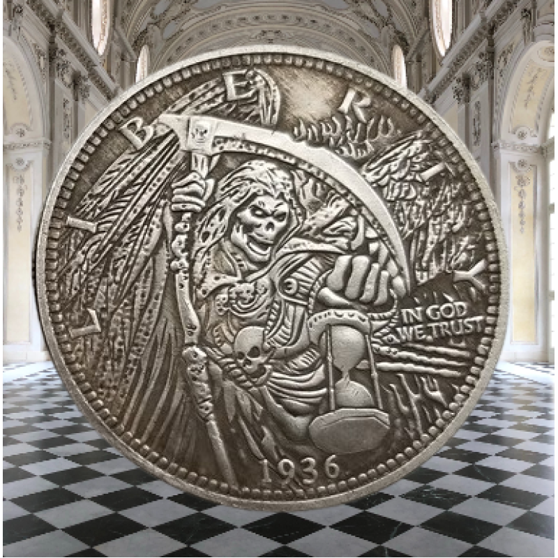 Сувенір монета долар СШАang “Час йде“ 1936г In ood we trast. Hobo Coin American Morgan