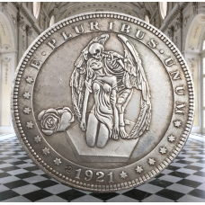 Сувенір монета долар США Банк 1921г “поцілунок смерті“. Hobo Coin American Morgan Forever Yours