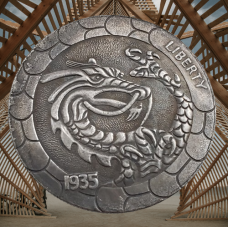 Сувенір монета долар США Банк 1935 р. “Когті Дракона“. Hobo Coin American Morgan