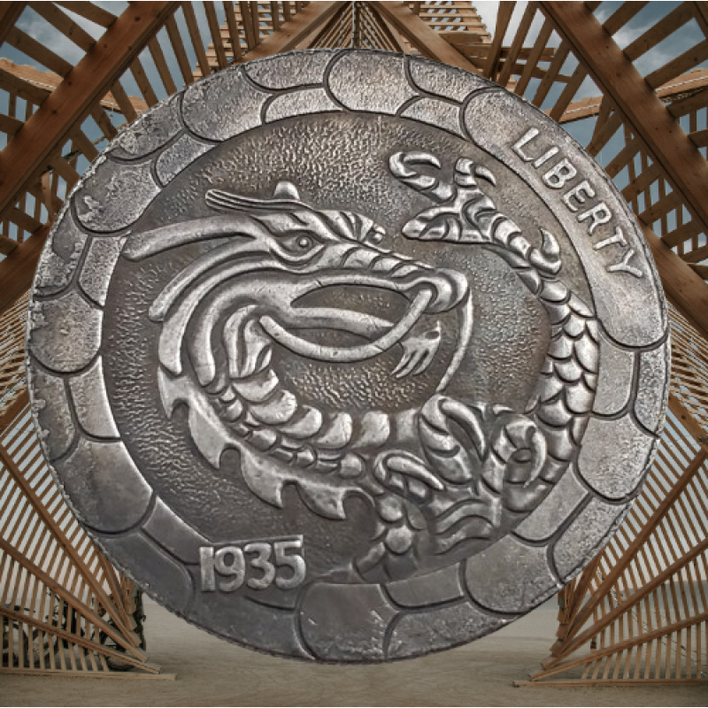 Сувенір монета долар США Банк 1935 р. “Когті Дракона“. Hobo Coin American Morgan
