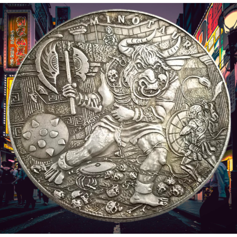 Сувенір монета долар СШАang “Мінотавр і лицар“. Hobo Coin American Morgan