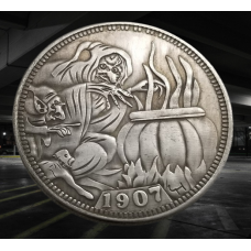 Сувенір монета долар США 17007г “Відьма Варить Зельє. Hobo Coin American Morgan
