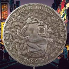 Сувенір монета долар СШАang 1896г “Голова Горгони“. Hobo Coin American Morgan