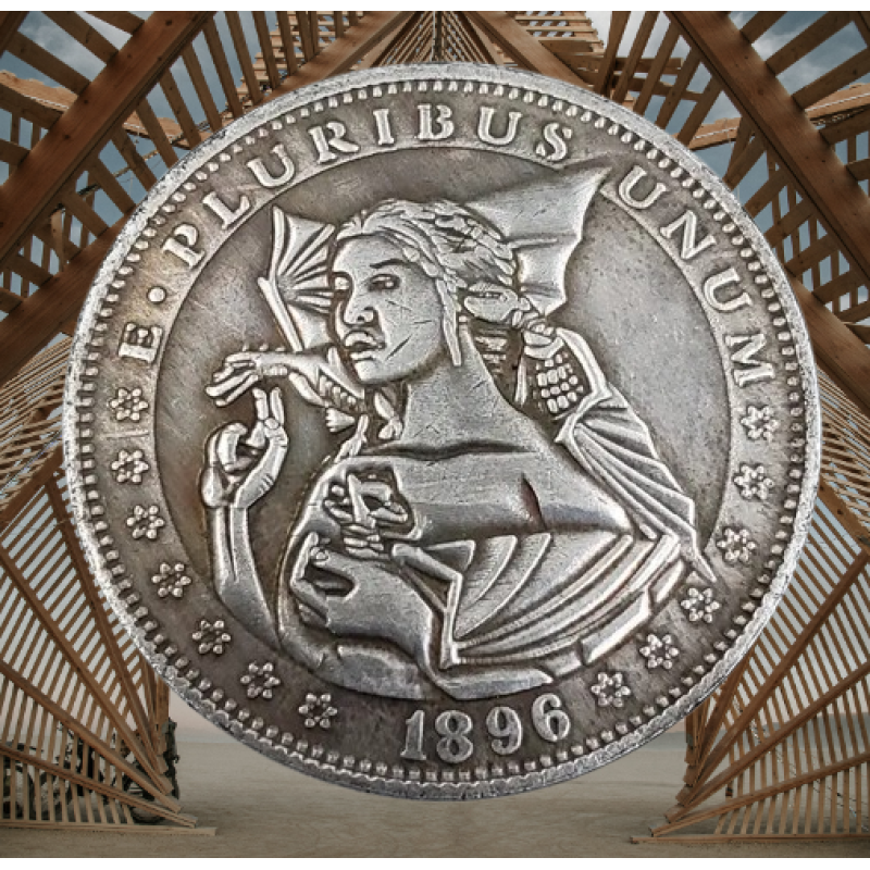 Сувенір монета долар СШАang 1896 г “Королева драконів“. Hobo Coin American Morgan