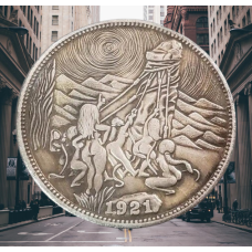 Сувенір монета долар США Банк 1921г “Дикі жінки“. Hobo Coin American Morgan