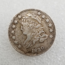 Сувенір 10-центова монета США зі срібним бюстом 1830 г Дайм (dime)