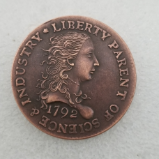 Сувенір мідна монета США 1 цент, 1792 г. пробна. токен