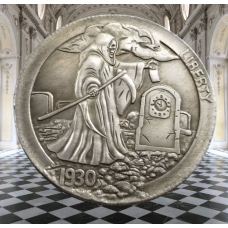 Монета сувенірна, долар США 1930 р. “Ангел смерті“ Hobo Coin American Morgan