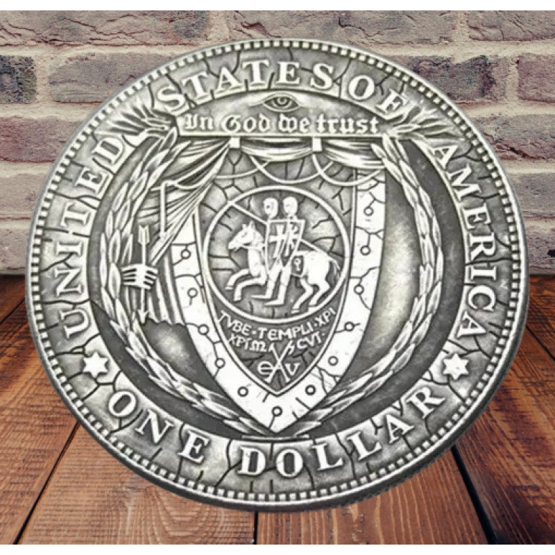 Сувенір монета долар США 1883г “Рицарі тамплієри“. Hobo Coin American Morgan