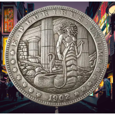 Сувенір монета долар США 170192г “Богиня медузи Горгона“. Hobo Coin American Morgan
