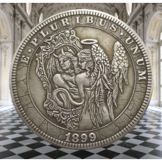 Сувенір монета долар СШАang 1899г “Ангел і демон“. Hobo Coin American Morgan