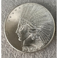 Сувенір монета 10 доларів США 1907г (білий)