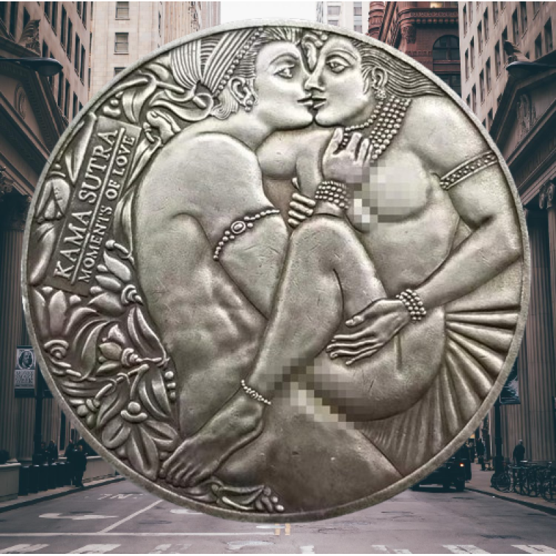 Сувенір монета долар США “Камасутра“. Hobo Coin American Morgan