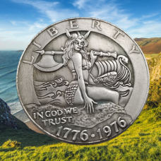 Сувенір монета долар СШАang 1776-1976г “Дівчина вікінг“. Hobo Coin American Morgan